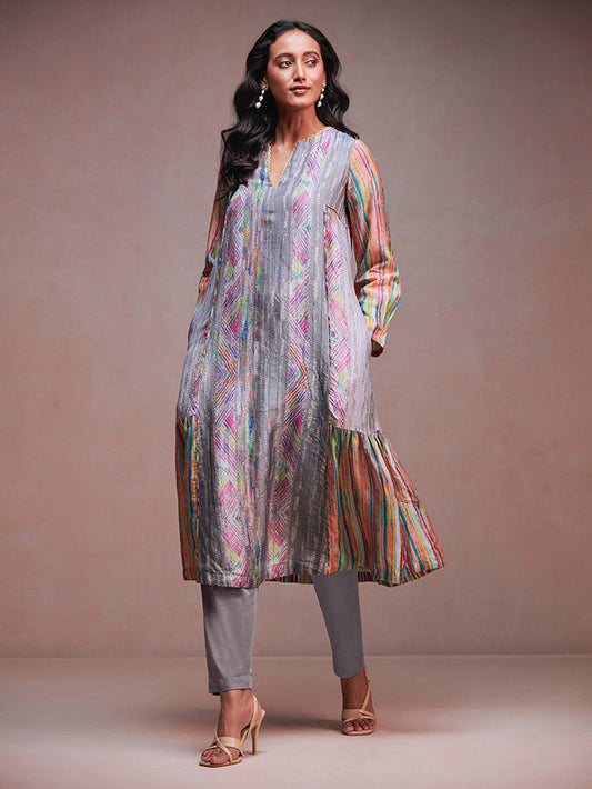 Ash Grey Kurta Set  | Shop Saundh