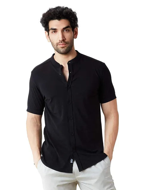 Black Causal Peter England Shirt